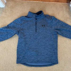 Men's Under Armour Navy Blue Qtr Zip - LG Size.
